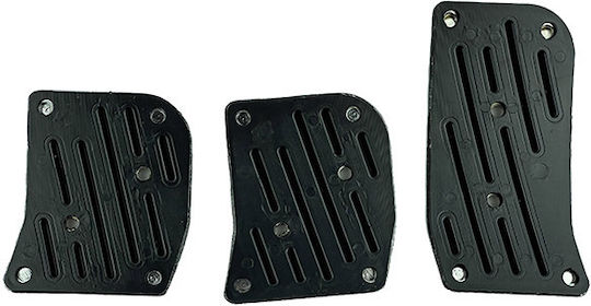 Auto Gs Car Pedal Set With Gear Shift Knob & Handbrake Lever Universal Aluminum Black 6pcs