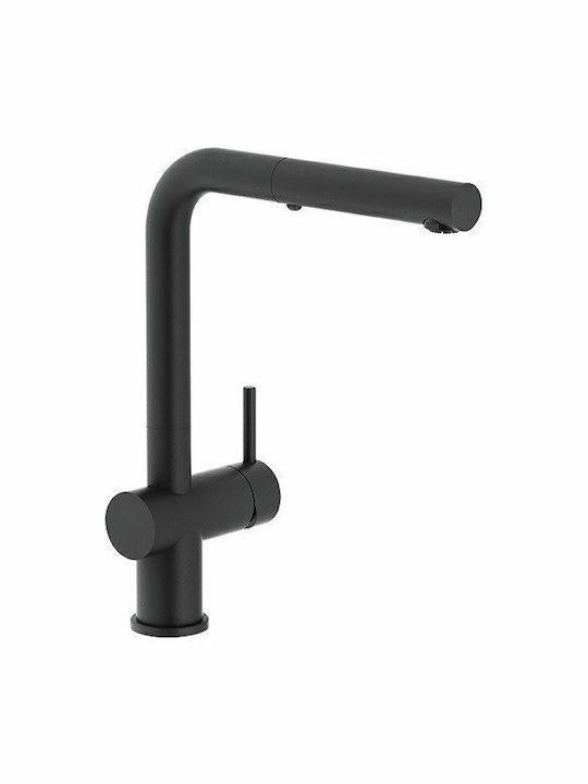 Franke Active L Tall Kitchen Faucet Counter with Shower Black