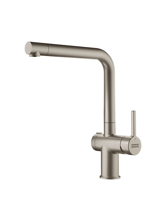 Franke Active Twist Tall Kitchen Faucet Counter with Shower Gray