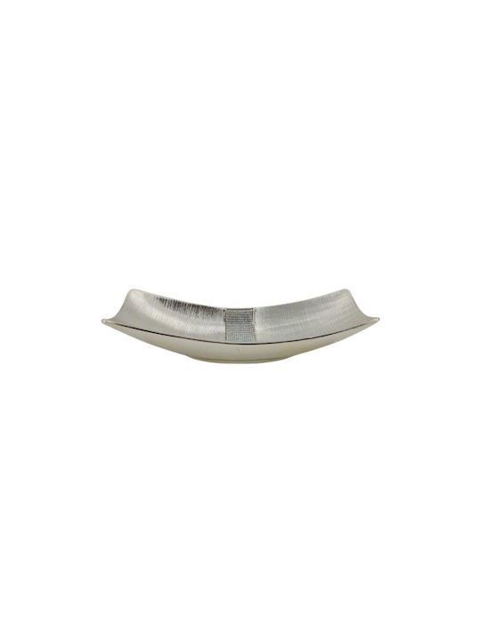 Karvounis Platou Decorativ Dreptunghiulară Ceramică Argintiu 1buc 36x12.8x7.8buc Karvounis Platou Decorativ Dreptunghiulară Ceramică Argintiu 1buc 36x12.8x7.8buc