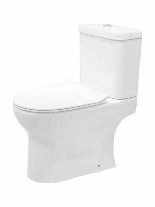 Creavit Athena Λεκάνη Δαπέδου με Καζανάκι με Κάλυμμα Thermoplast Soft Close Λευκή Creavit Athena Λεκάνη Δαπέδου με Καζανάκι με Κάλυμμα Thermoplast Soft Close Λευκή