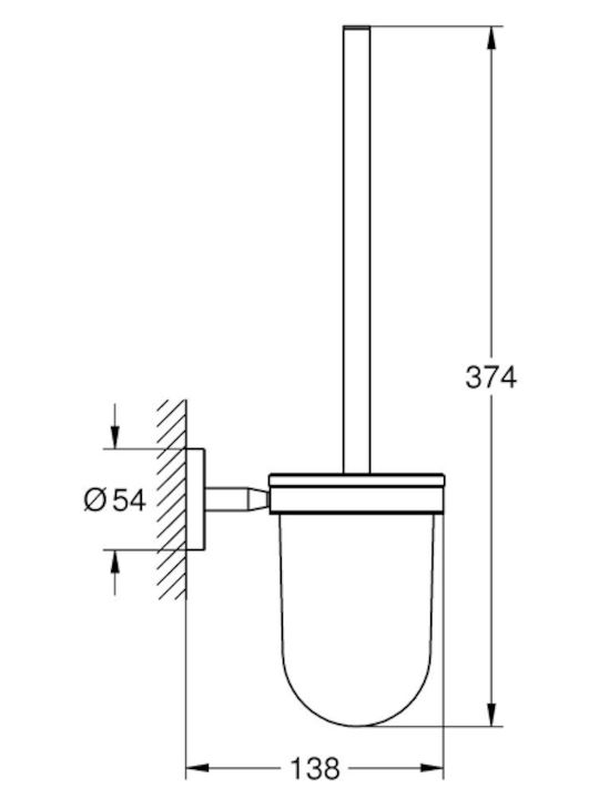 Grohe Baucosmopolitan Metallic Toilet Brush White