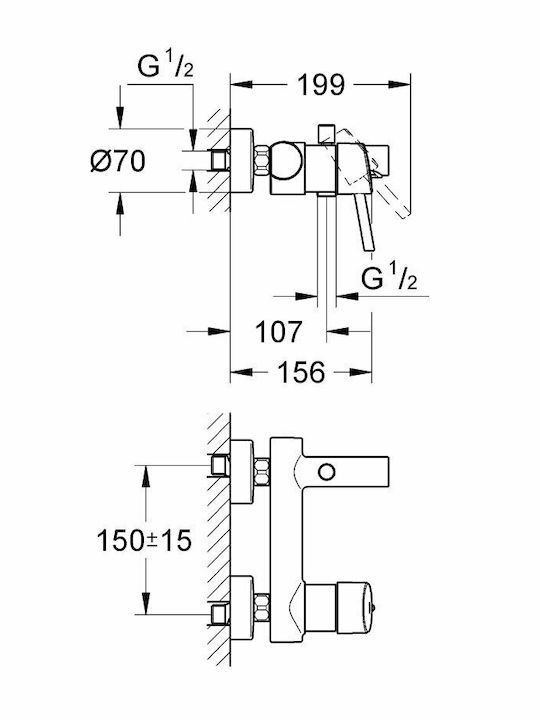 Grohe Concetto Μπαταρία Μπανιέρας Ασημί Grohe Concetto Μπαταρία Μπανιέρας Ασημί