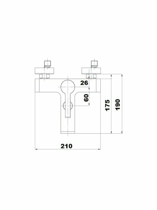 Orabella Elegance Mixing Bathtub Shower Faucet Complete Set Black