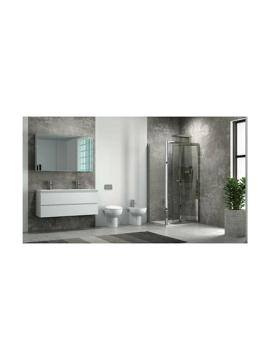 Karag M 4S + SN-10 Kabine für Dusche mit Aufklappbar Tür 71x80x190cm Klarglas