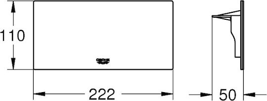 Grohe Plus Wall Mounted Bathroom Shelf Glass with 1 Shelf 22x11x5cm