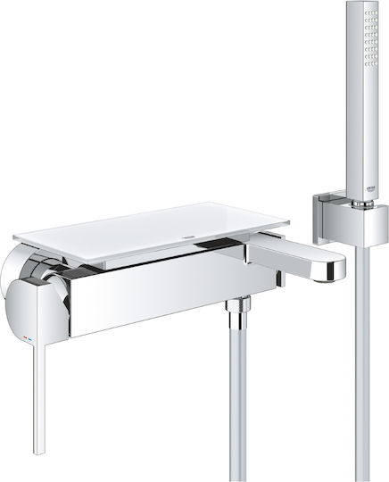 Grohe Plus Wall Mounted Bathroom Shelf Glass with 1 Shelf 22x11x5cm