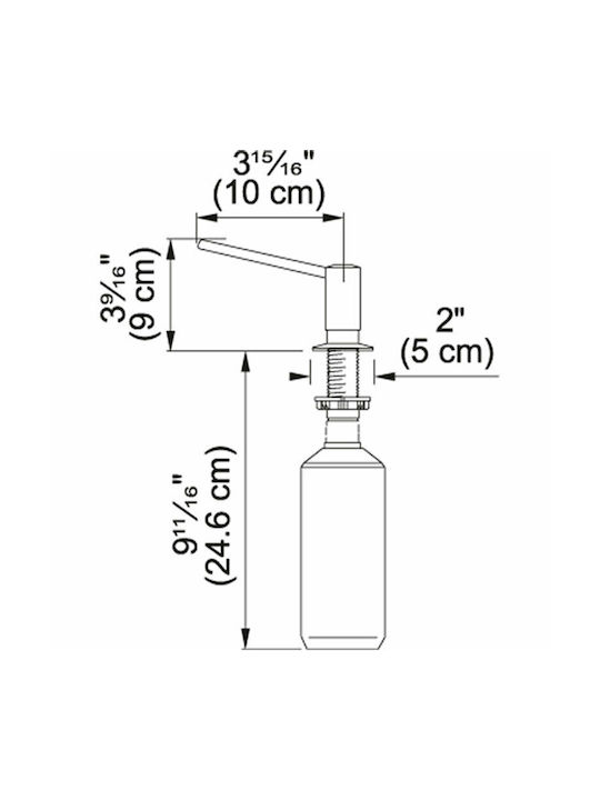Franke NOVITA Εντοιχιζόμενο Dispenser Κουζίνας Μεταλλικό Ασημί 250ml