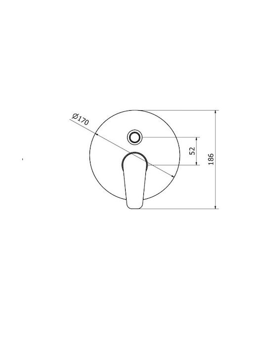 Ottone Meloda Artic 2 за вана 2 изхода Сребрист