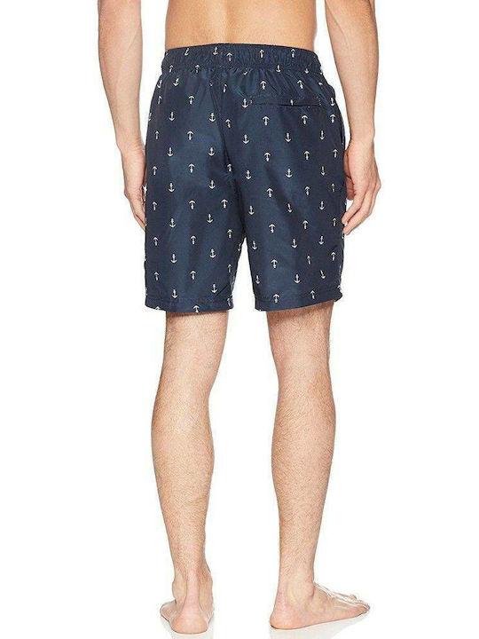 Men's Swimwear Shorts Navy Blue with Patterns