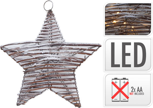 Zaros Weihnachtlicher Dekorativer Anhänger Stern Beleuchtet Kunststoff Braun 1Stück