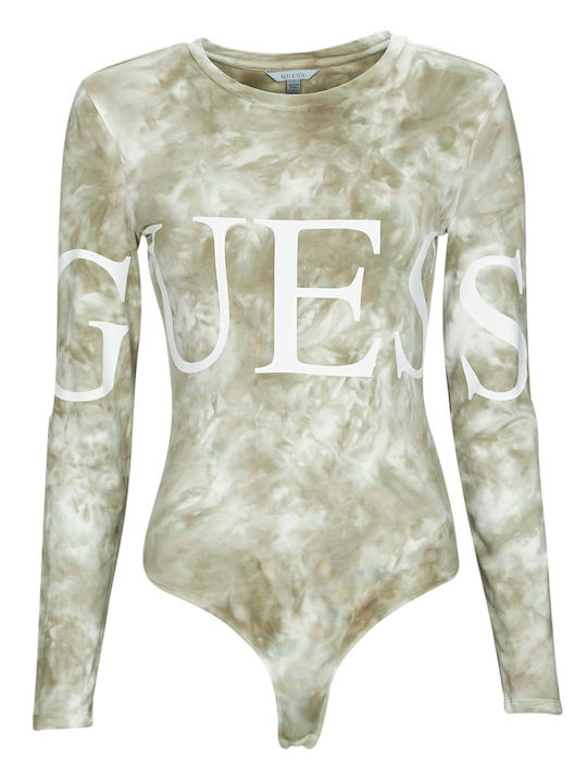 Long Sleeve Bodysuit W2YI56K9RW2 Slim Fit Khaki