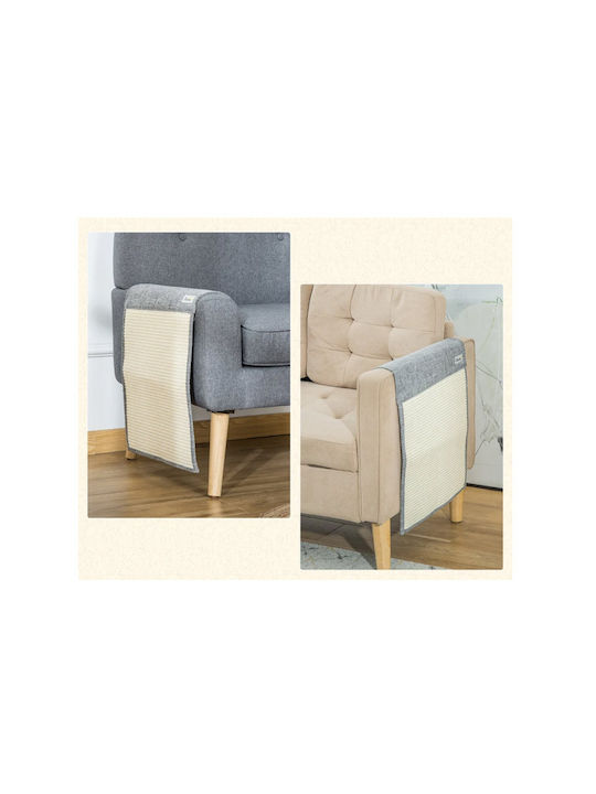 Pawhut Stâlp pentru zgâriat pisici Covoraș Gri Montat pe perete 130x45cm