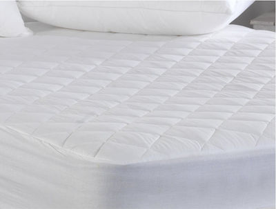 Sunshine Super-Double Quilted Mattress Cover Fitted White 160x200+35cm