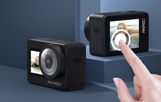 Akaso Brave 7 Action Camera 4K Ultra HD Υποβρύχια με Οθόνη Αφής 1.2" και Wi-Fi Μαύρη