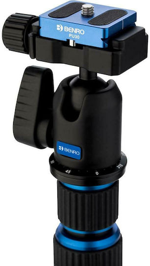 Benro Kamerastative Slim Travel Carbonfaser mit Kugelförmiger Kopfart bis 130cm und Maximaler Belastung 3.99kg