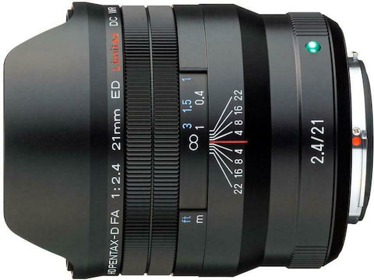 Pentax Full Frame Φωτογραφικός Φακός HD PENTAX-D FA 21mm f/2.4ED Limited DC WR Wide Angle για Pentax K Mount Μαύρος