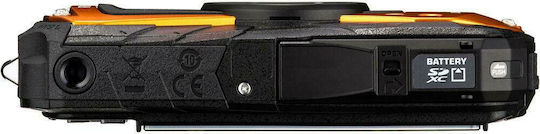 Ricoh WG-80 Compact Φωτογραφική Μηχανή 16MP Οπτικού Ζουμ 5x με Οθόνη 2.7" και Ανάλυση Video 1920 x 1280 pixels Πορτοκαλί