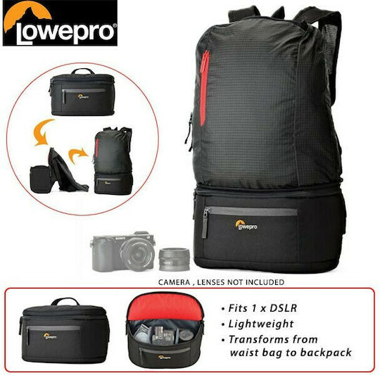 Lowepro Τσάντα Πλάτης Φωτογραφικής Μηχανής Passport Duo σε Μαύρο Χρώμα