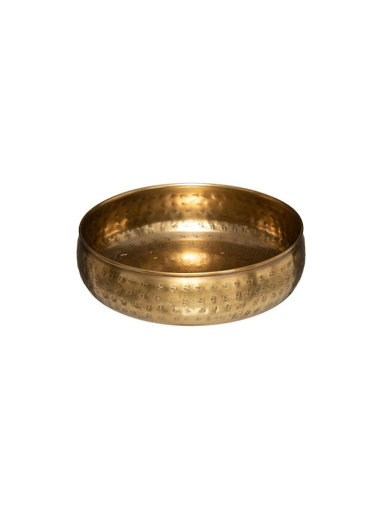 Oasis Set dekorative Platten Rund Metallisch Gold 2Stück