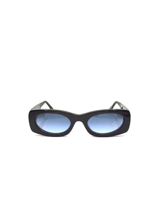 Etnia Barcelona Calabasas Women's Sunglasses with Black Plastic Frame and Blue Gradient Lens