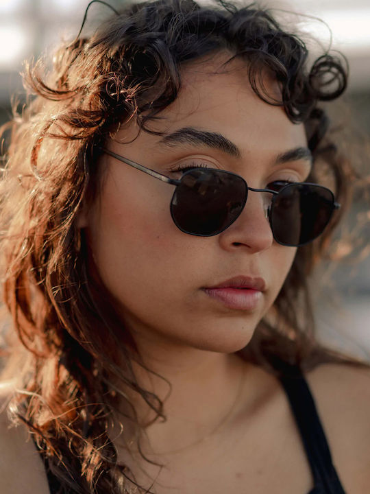 Volcom Happening Unisex Sonnenbrille mit Schwarz Metall Gestell und Gray Linse VE01800101