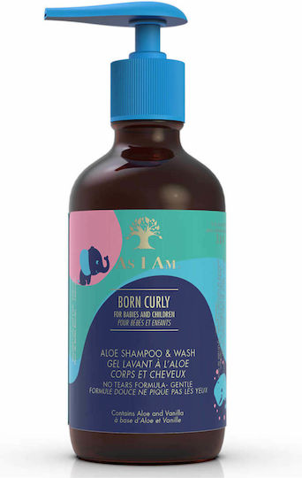 As I Am Curly Aloe Σαμπουάν Ενυδάτωσης & Λάμψης για Όλους τους Τύπους Μαλλιών 240ml