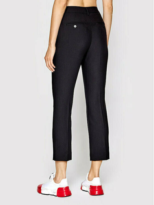 Weekend Maxmara Femei Tesatura Capri Pantaloni cu Croială Slim Negru