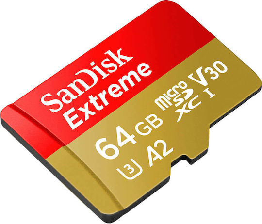 Sandisk Extreme microSDXC 64GB U3 V30 A2 UHS-I 170MB/s with Adapter