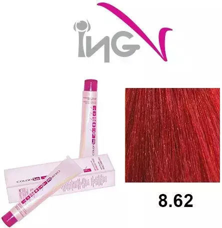 ING Cremă De Vopsire Cu Acizi Din Fructe Vopsea De Păr 8.62 Blond Deschis Roșu Irizat 100ml