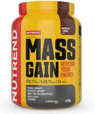 Nutrend Mass Gain Molkenprotein mit Geschmack Schokolade & Kakao 1kg