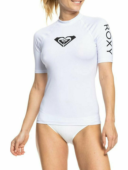 Roxy Whole Hearted Women's Short Sleeve Sun Protection Shirt White