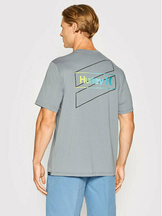 Hurley T-shirt Bărbătesc cu Mânecă Scurtă Gri