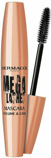 Dermacol Mega Lashes Care Маскара за Обем & Къдрене Черно 11.5мл