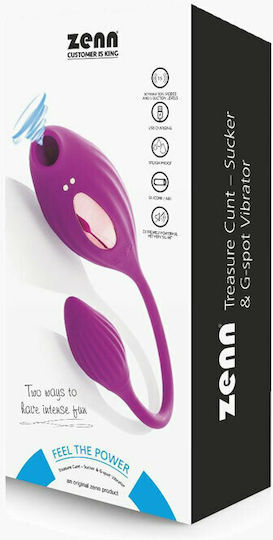 Zenn Treasure Cunt Sucker & G-Spot Vibrator Vibrator G-Punkt 31.5cm Fuchsia