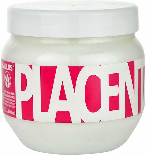 Kallos Placenta Μάσκα Μαλλιών για Επανόρθωση 800ml