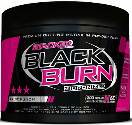 Stacker 2 Black Burn Micronized with Flavor Green Apple 300gr