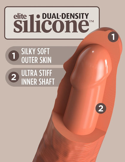 King Cock Dual Density Ρεαλιστικό Dildo με Βεντούζα Nude 15cm