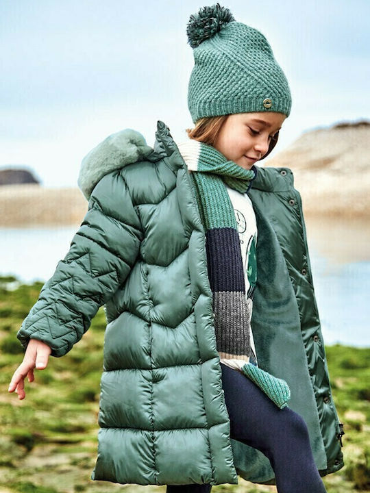 Ecofriends Kinderparkas Lang Mit Kapuze Grün