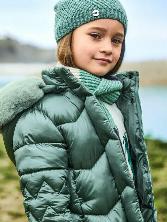 Ecofriends Kinderparkas Lang Mit Kapuze Grün