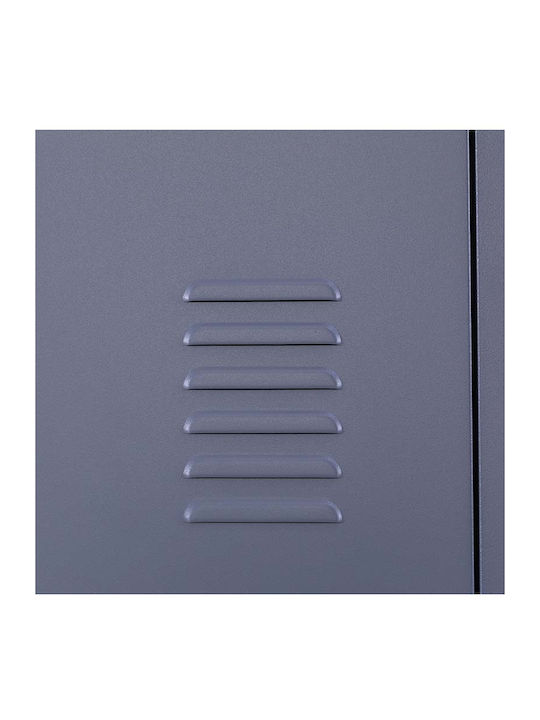 Dulap Metalic cu 3 Dulapuri Antracit Checkmate 38x45x180cm