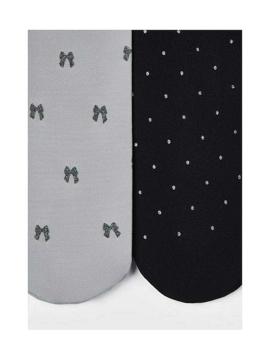 Mayoral Polka Dot Kids Tights Set Black