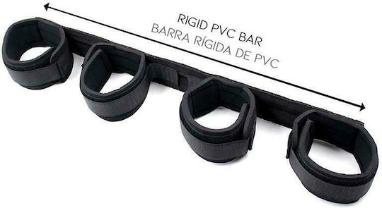 Fetish Addict Spreader Bar With Rigid Bar & Soft Cuffs Curele de Imobilizare în Culoare Negru