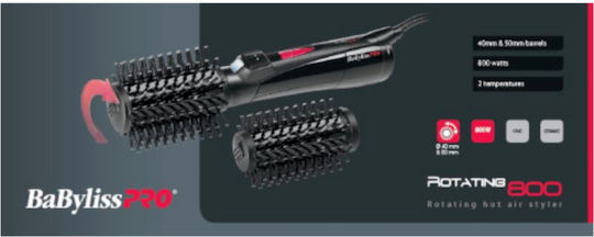 Babyliss Pro Ceramic Electric Brush with Air & Rotating Head for Straightening and Curls 800W