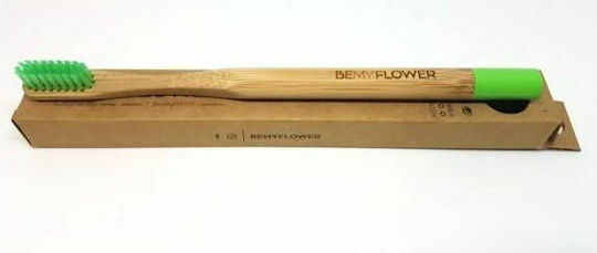 BeMyFlower Οδοντόβουρτσα Bamboo Soft Μπεζ / Πράσινη