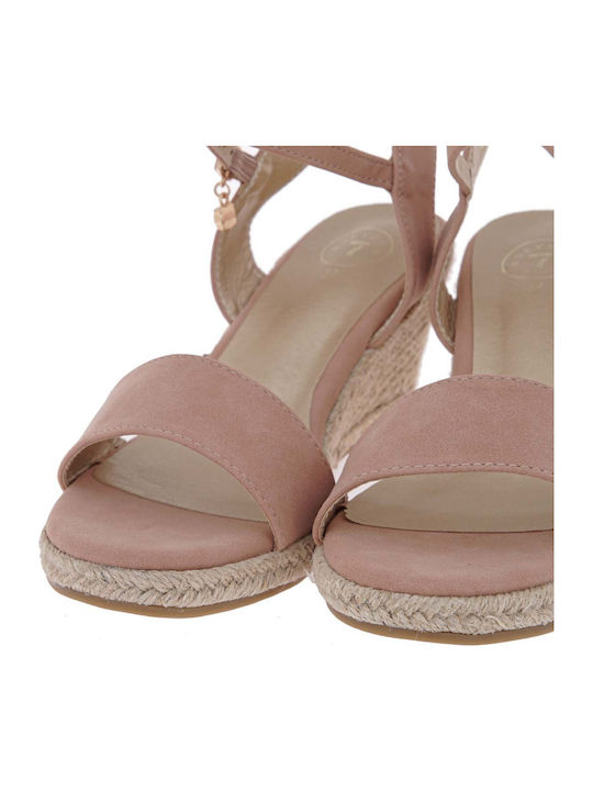 Women's Ankle Strap Platforms Pink O439W6157 710