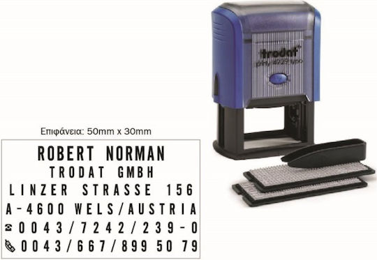 Trodat Rectangular Self-Inking DIY Stamp in English Language and Black Ink