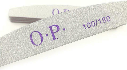 Nail File Curved Paper 100/180 25 Pieces Double Sided