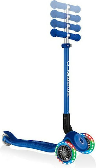 Globber Παιδικό Πατίνι Αναδιπλούμενο Primo Foldable Plus Lights Τρίτροχο για 3+ Ετών Μπλε