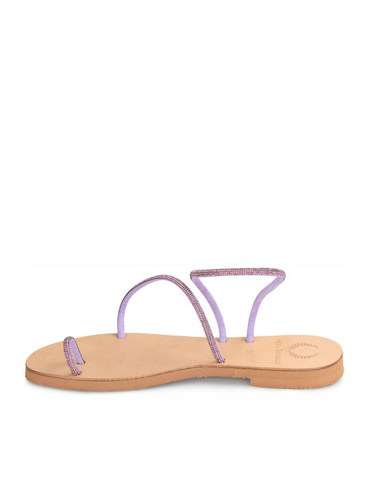 Sandale Casual Damă de Piele Violet